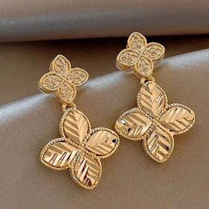 Elegant Gold Butterfly Earrings